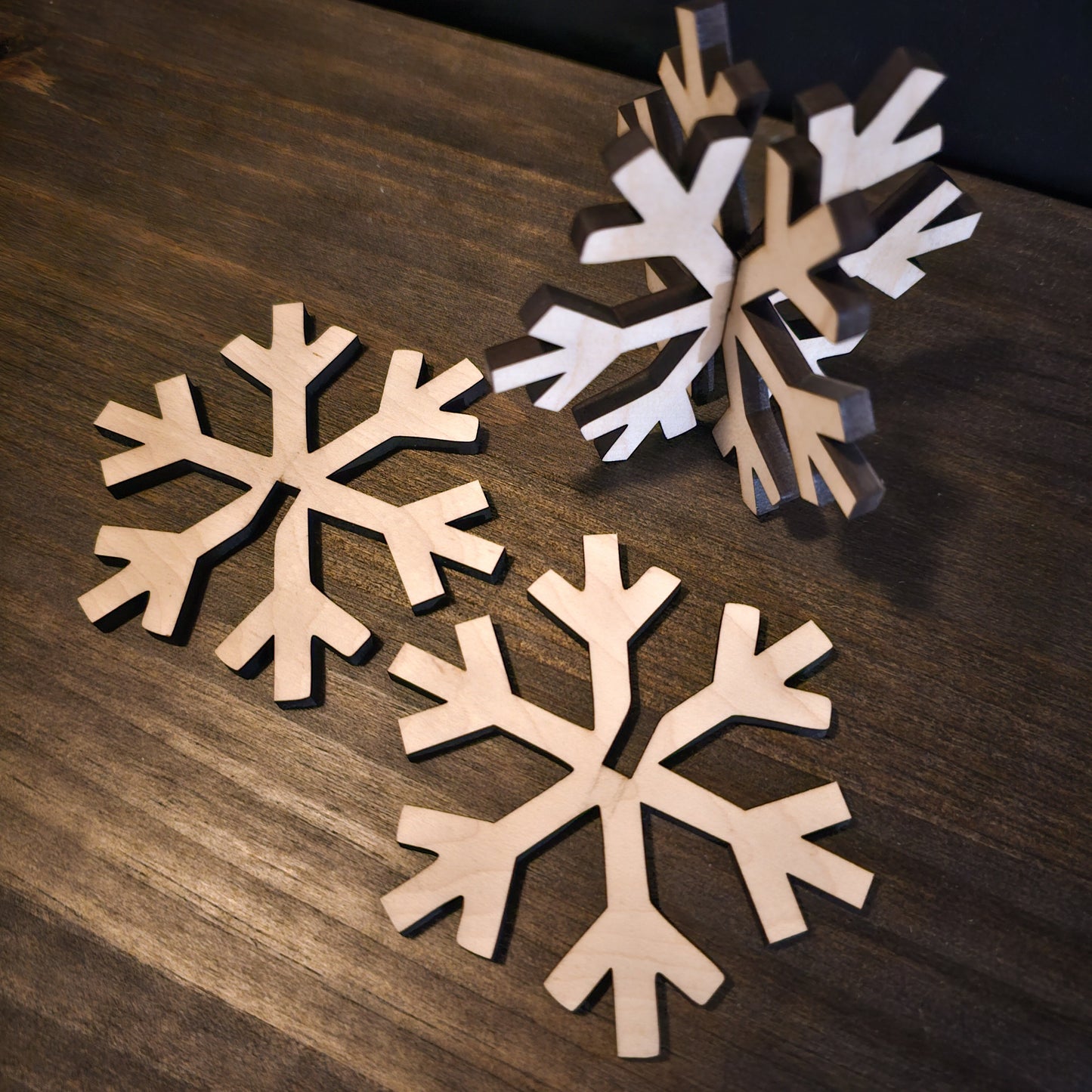3D Snowflake Home Decor Shelf Sitter Christmas Winter