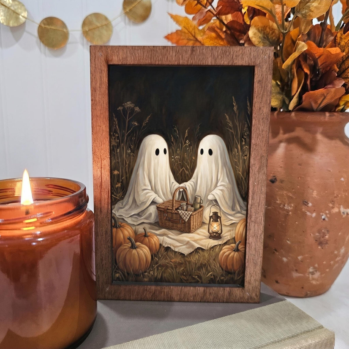 BD Lasers 4x6 wood block sign - Ghost Picnic Fall