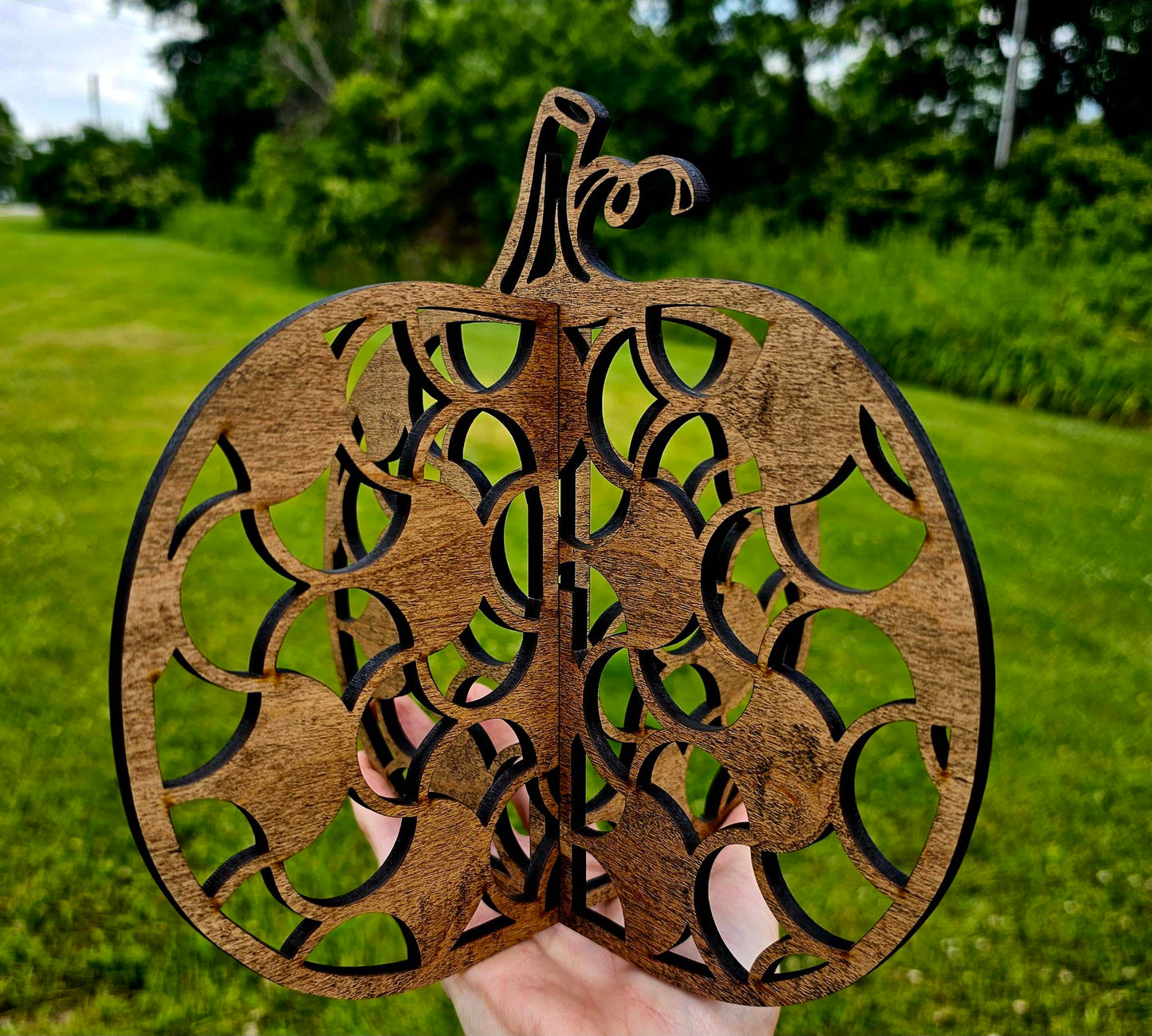 Wood 3D Pumpkin Fall Decor Table Filler