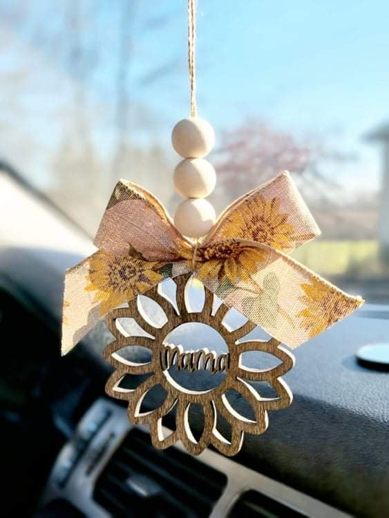 Mama Sunflower Car Charm