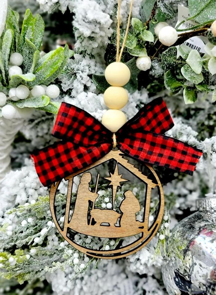 Nativity Scene Car Charm Ornament