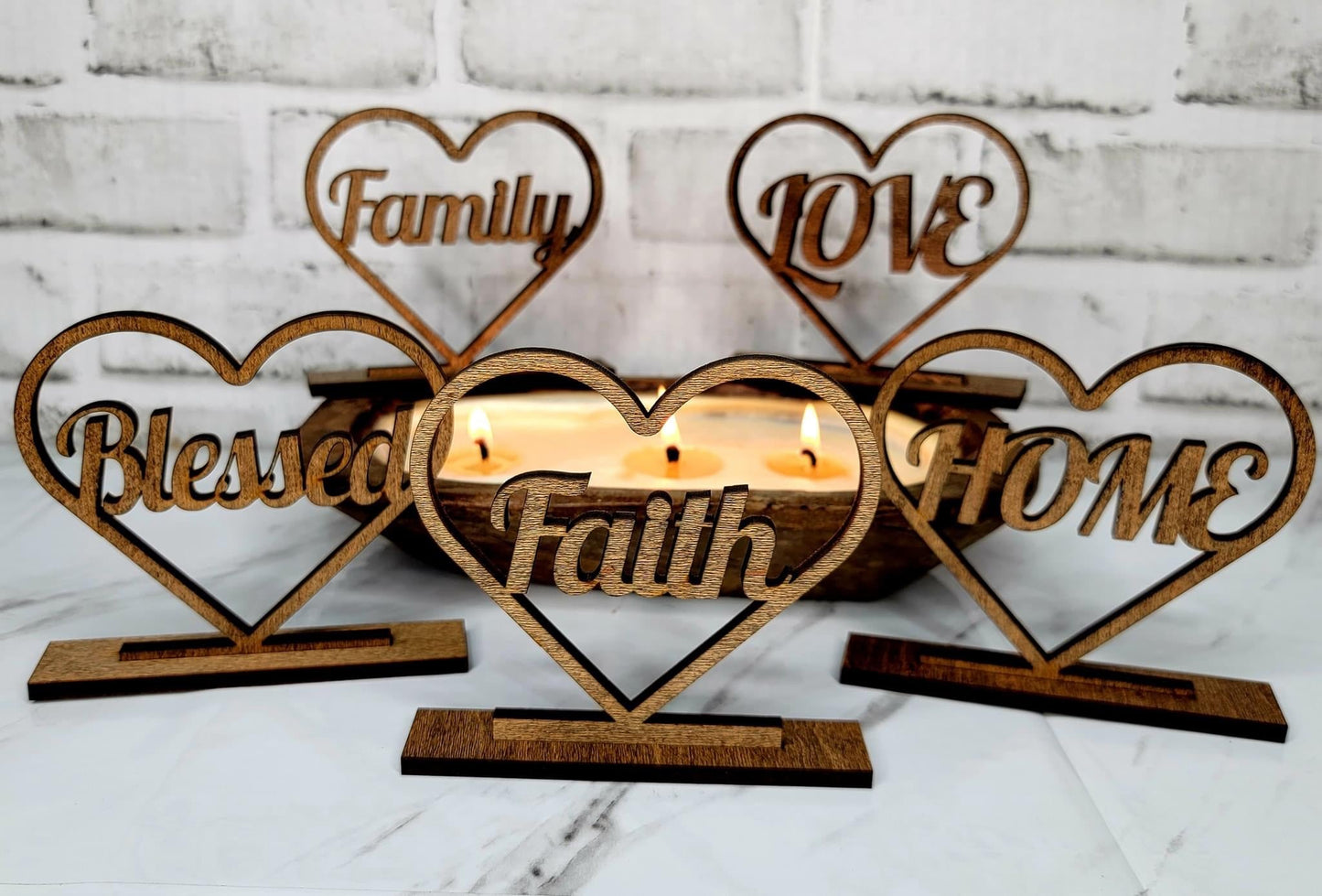 Heart Tiered Tray Sign