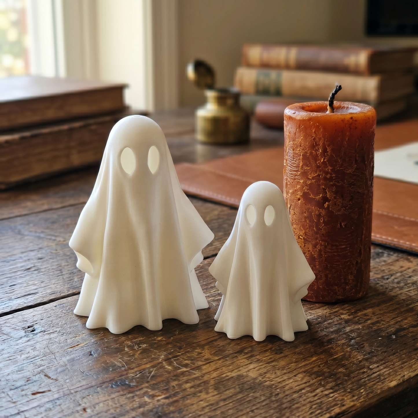 Cute Little Ghosts Fall Halloween Bookshelf Decor Desk Buddy