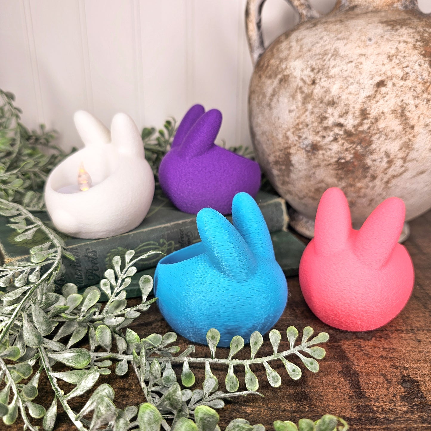 Spring Bunny Rabbit Tea Light Holder Gifts Easter