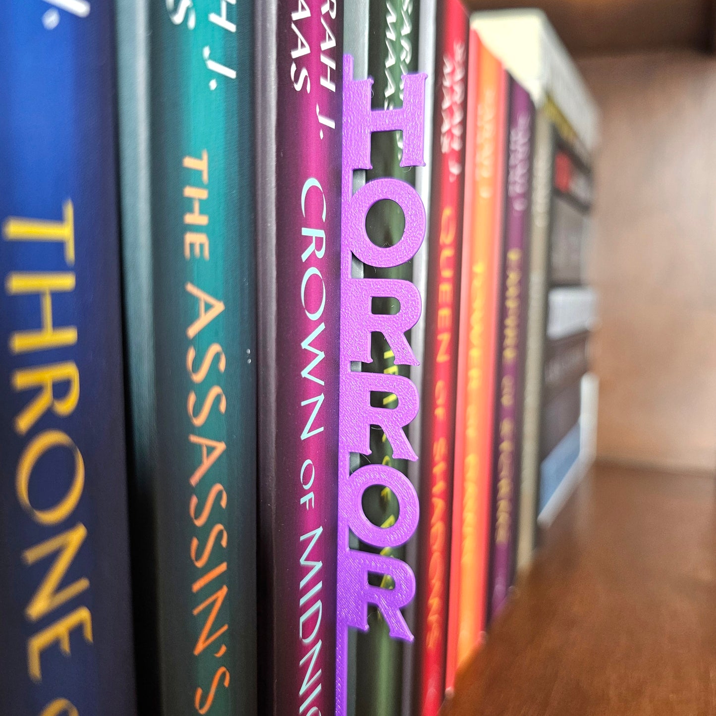 Book Genre Divider, Minimalist Library Shelf Label