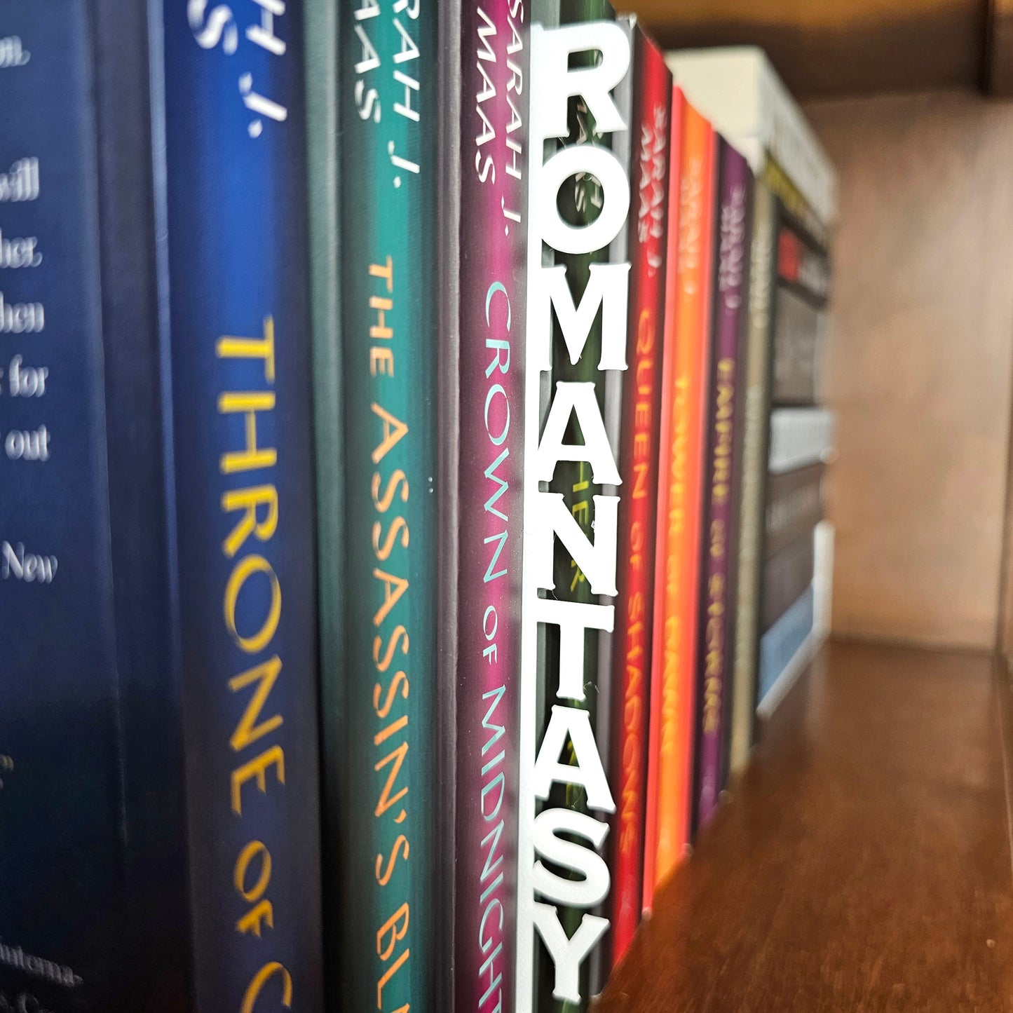 Book Genre Divider, Minimalist Library Shelf Label