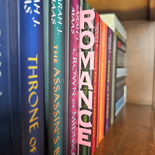 Book Genre Divider, Minimalist Library Shelf Label