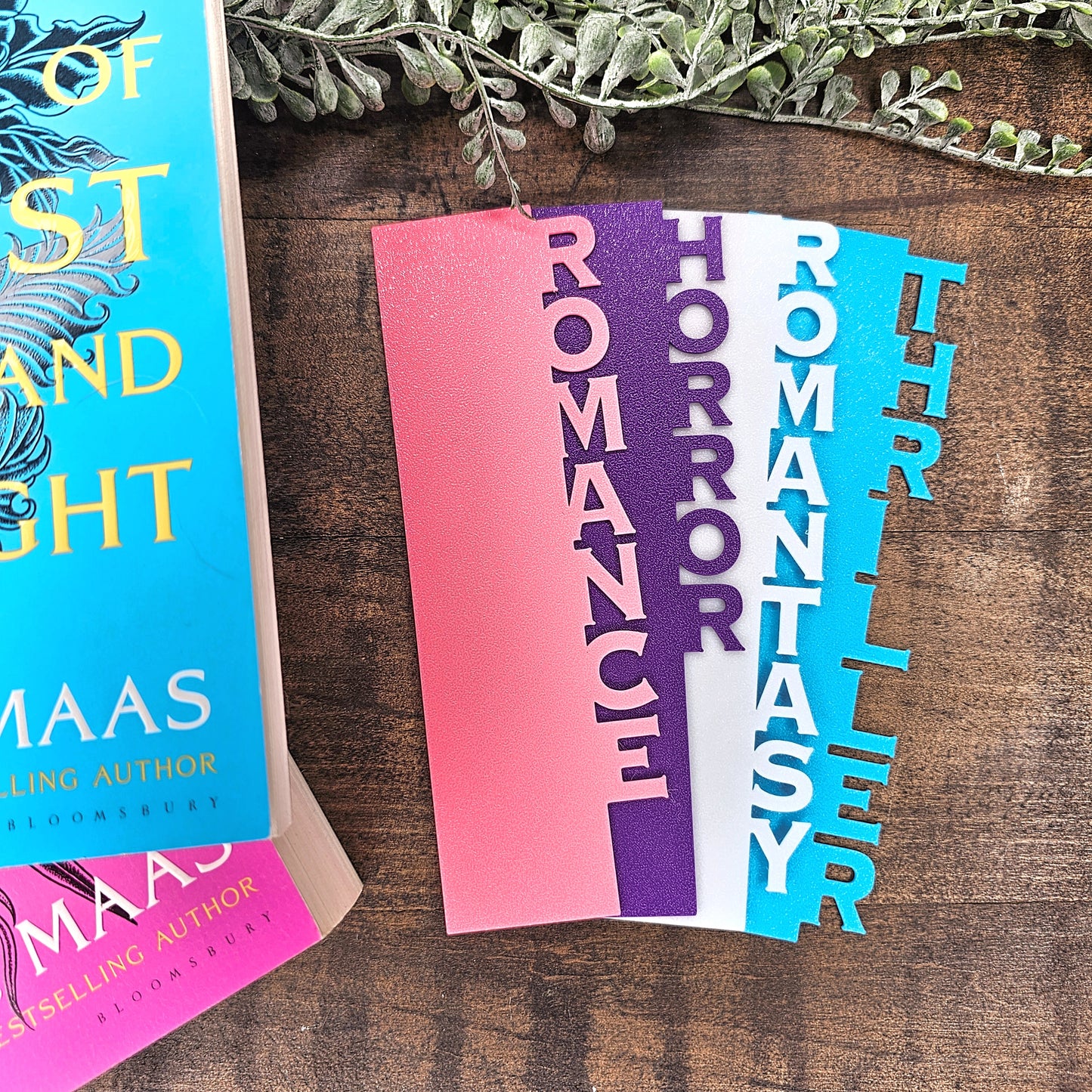 Book Genre Divider, Minimalist Library Shelf Label