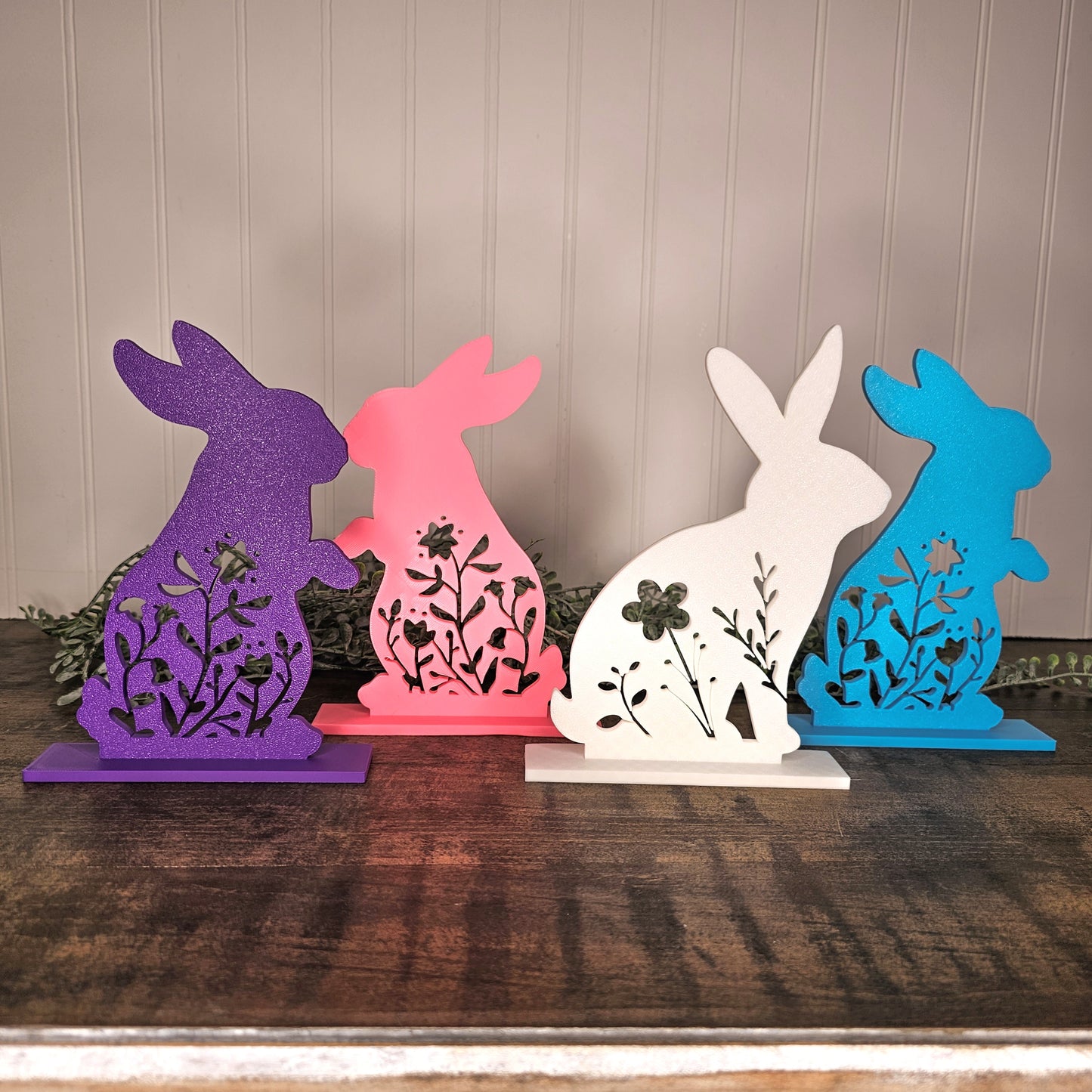 Spring Bunny Rabbit Gifts Easter Tiered Tray Home Decor