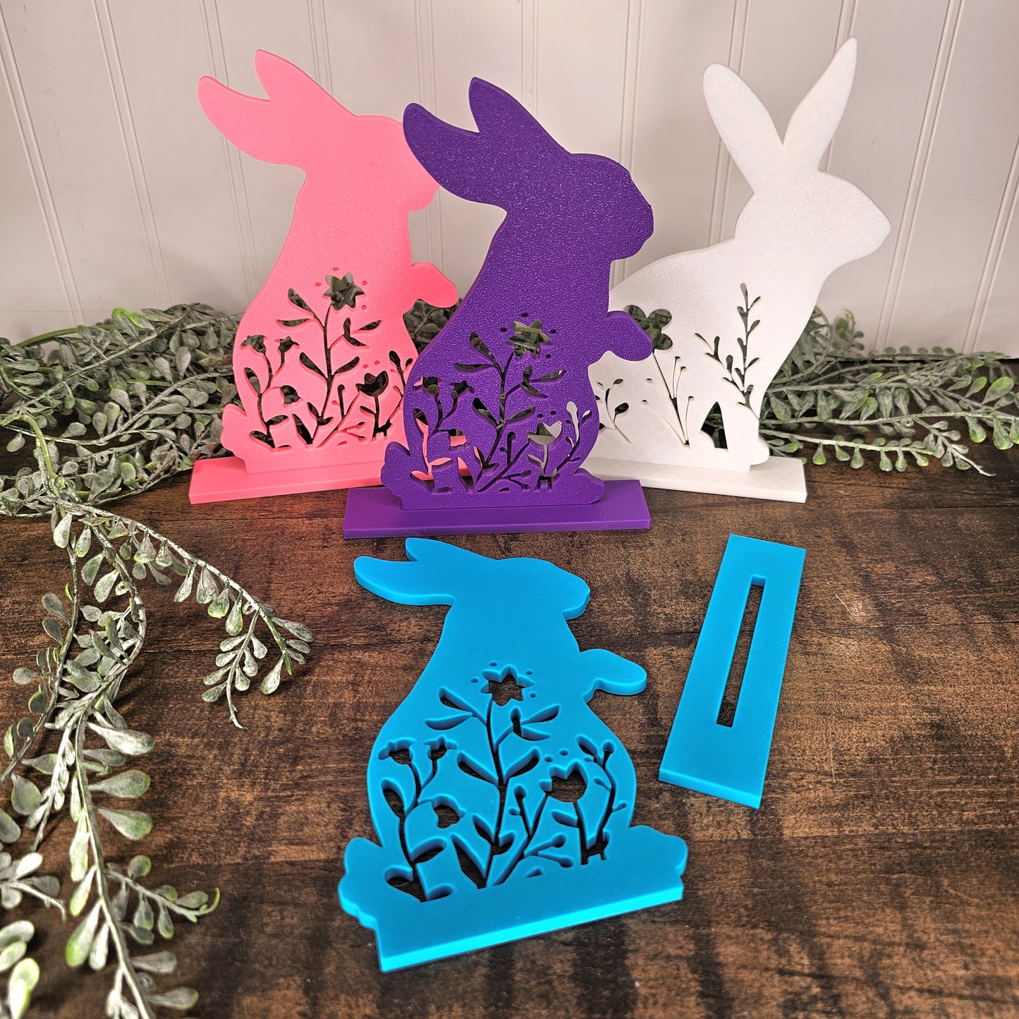 Spring Bunny Rabbit Gifts Easter Tiered Tray Home Decor
