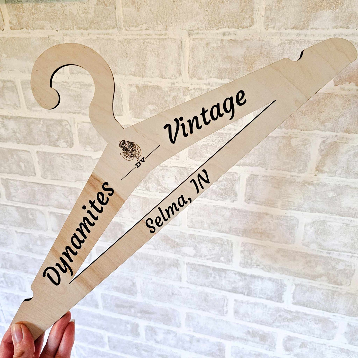 Pack of 6: Custom Logo Business Name Clothes Hangers City State