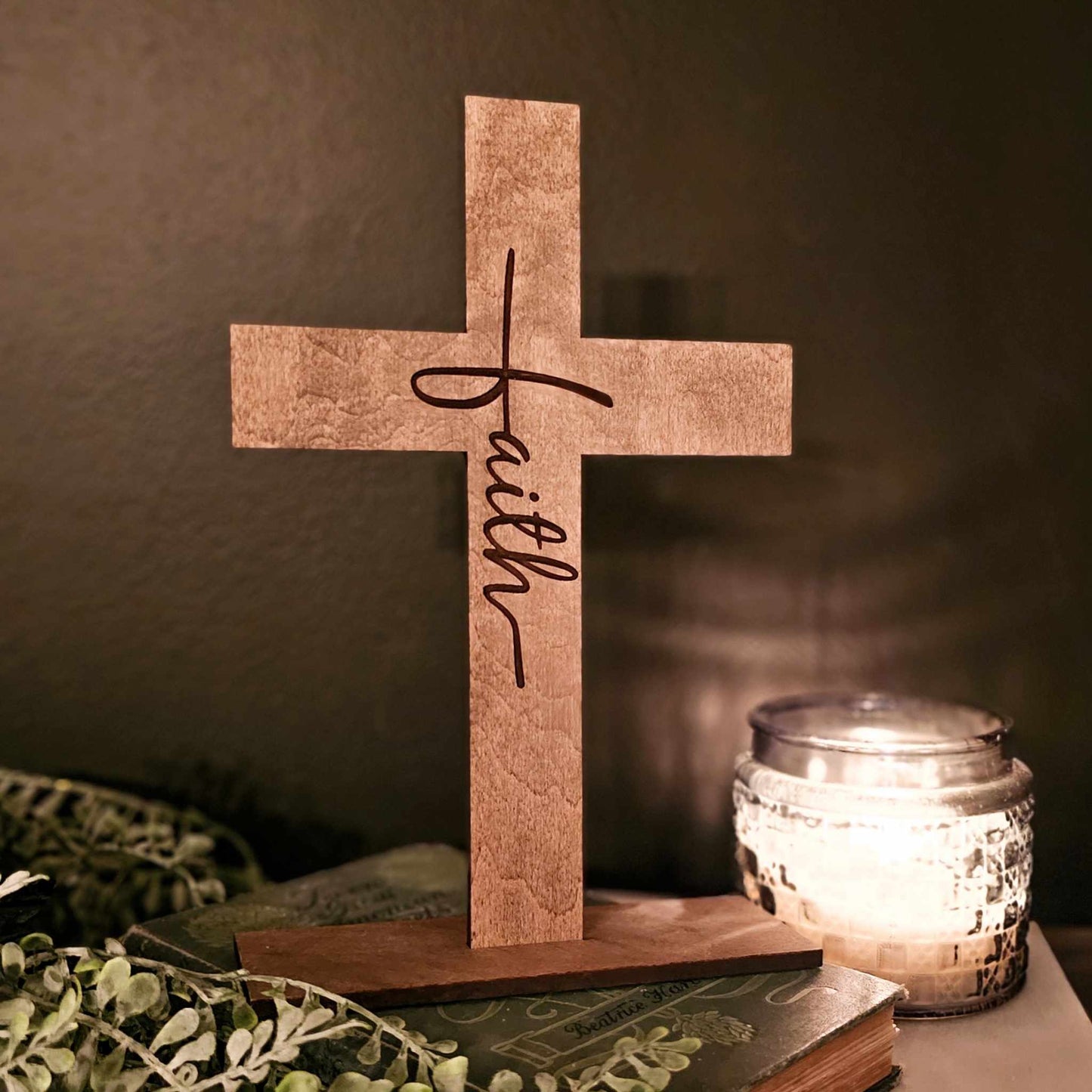 Faith Cross Easter Decor Christian Sign