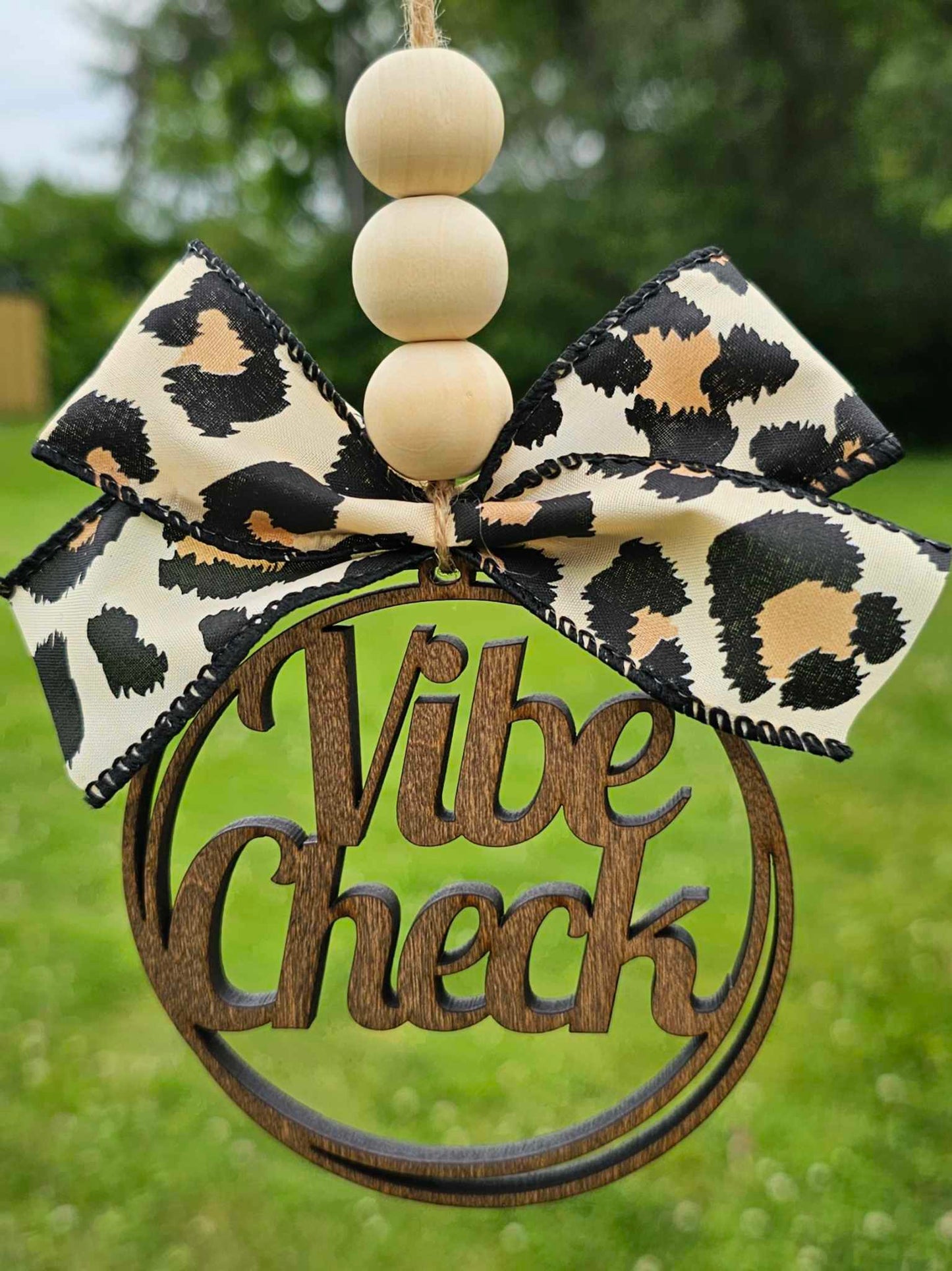 Vibe Check Rear View Mirror Car Charm Ornament