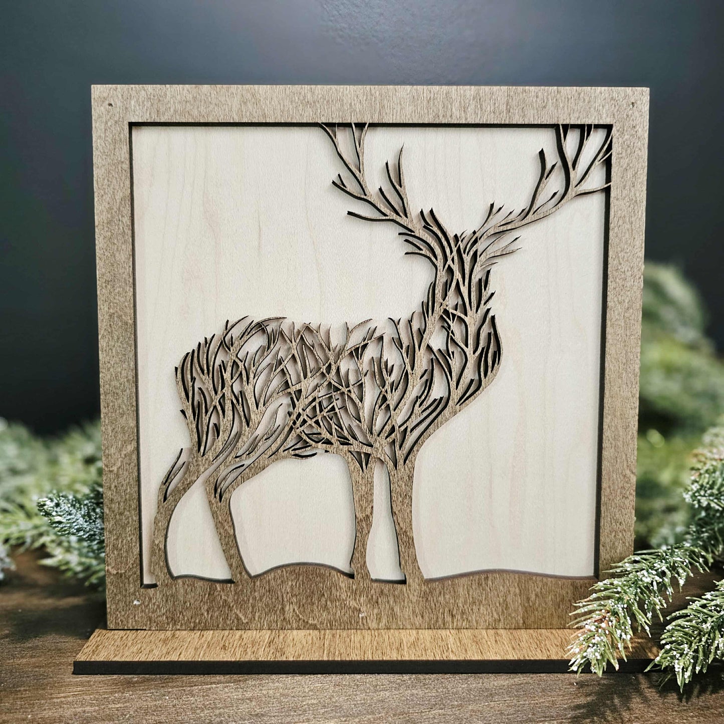 Holiday Decor Reindeer Deer Art Christmas Decor
