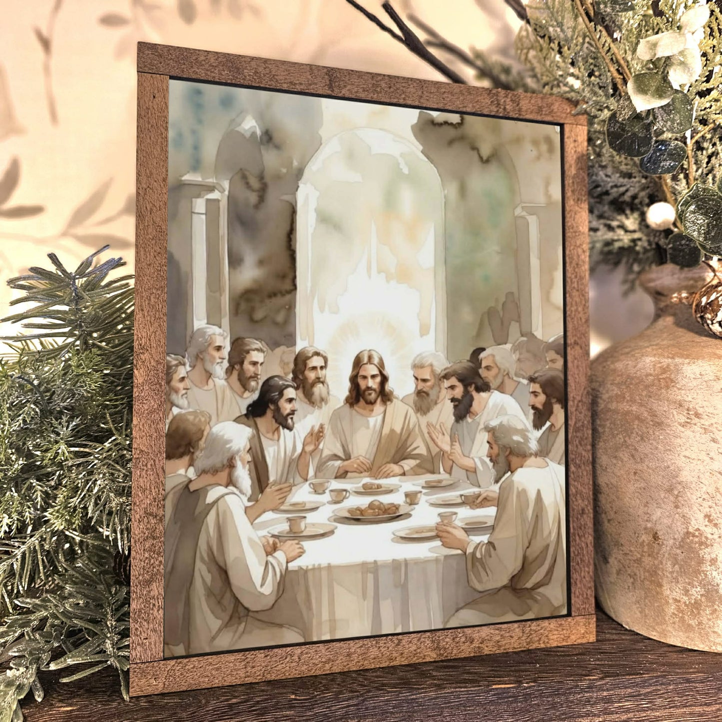 Last Supper Jesus Christian Faith Framed Art