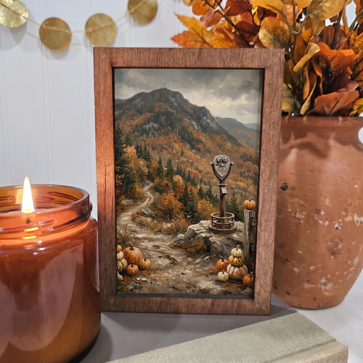 BD Lasers 4x6 wood block sign - Fall Mountain Trail Look Out