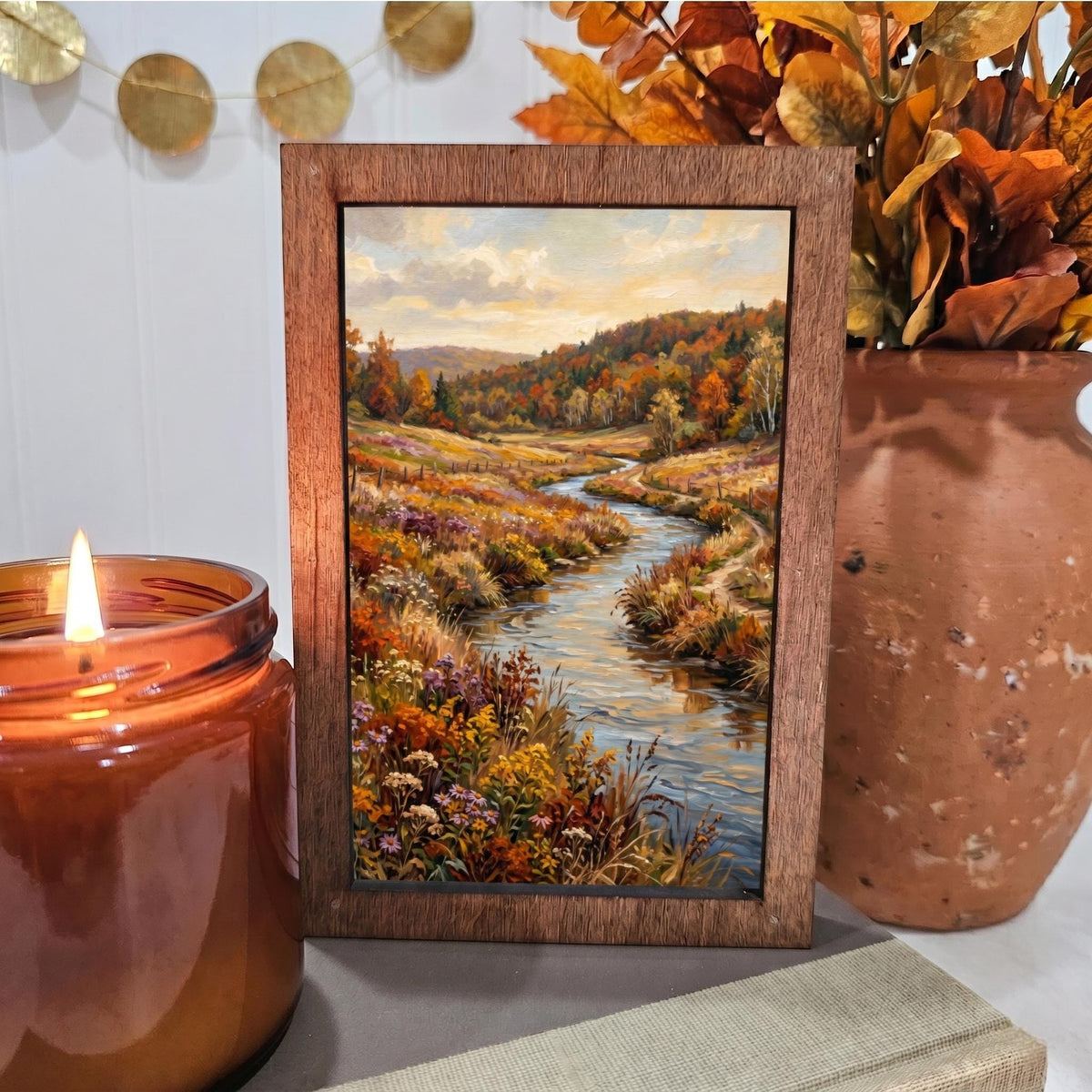 BD Lasers 4x6 wood block sign - Fall Mountain Meadow