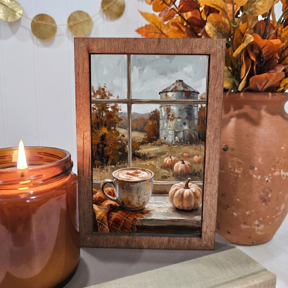 BD Lasers 4x6 wood block sign - Fall Coffee on the Farm