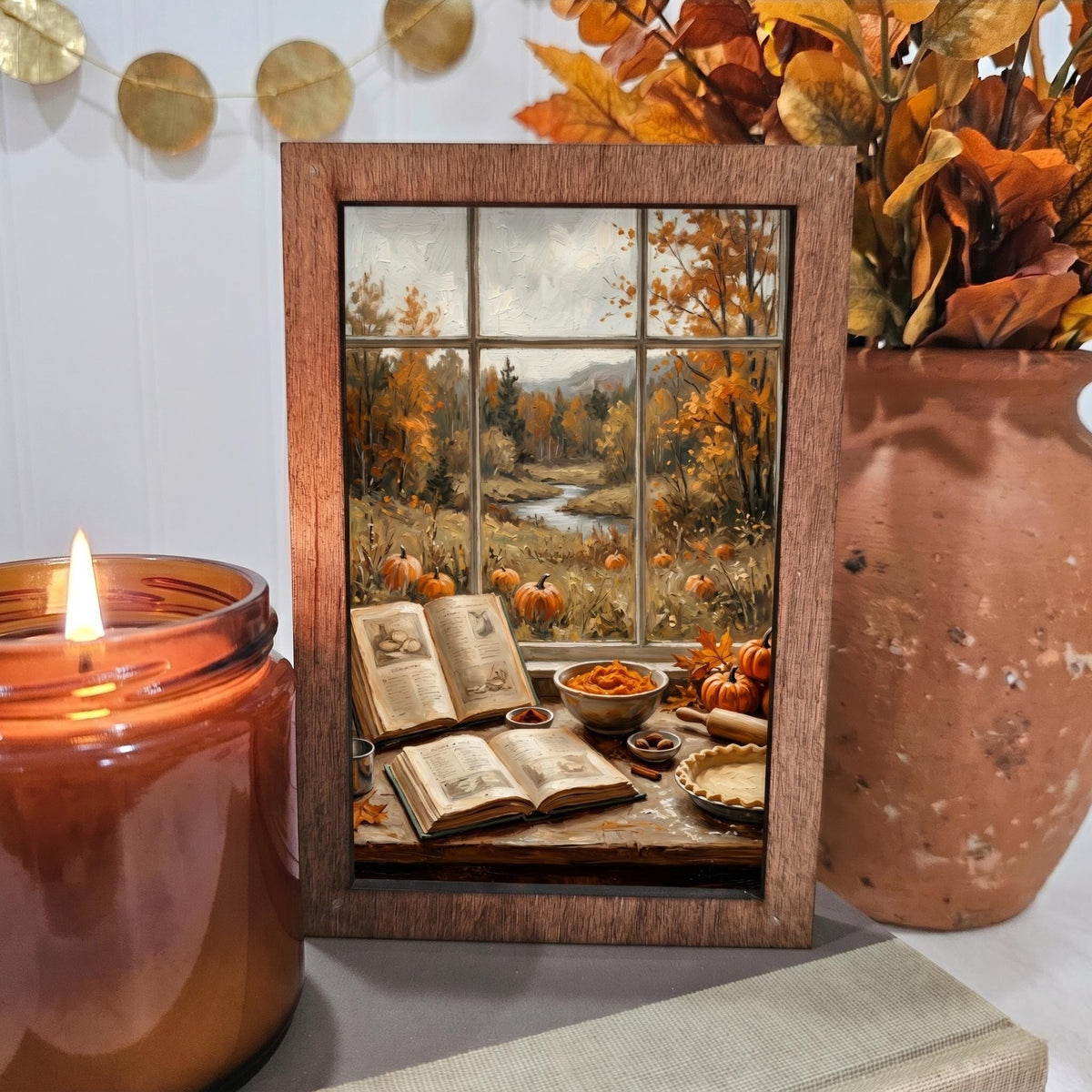 BD Lasers 4x6 wood block sign - Fall Pumpkin Pie Baking