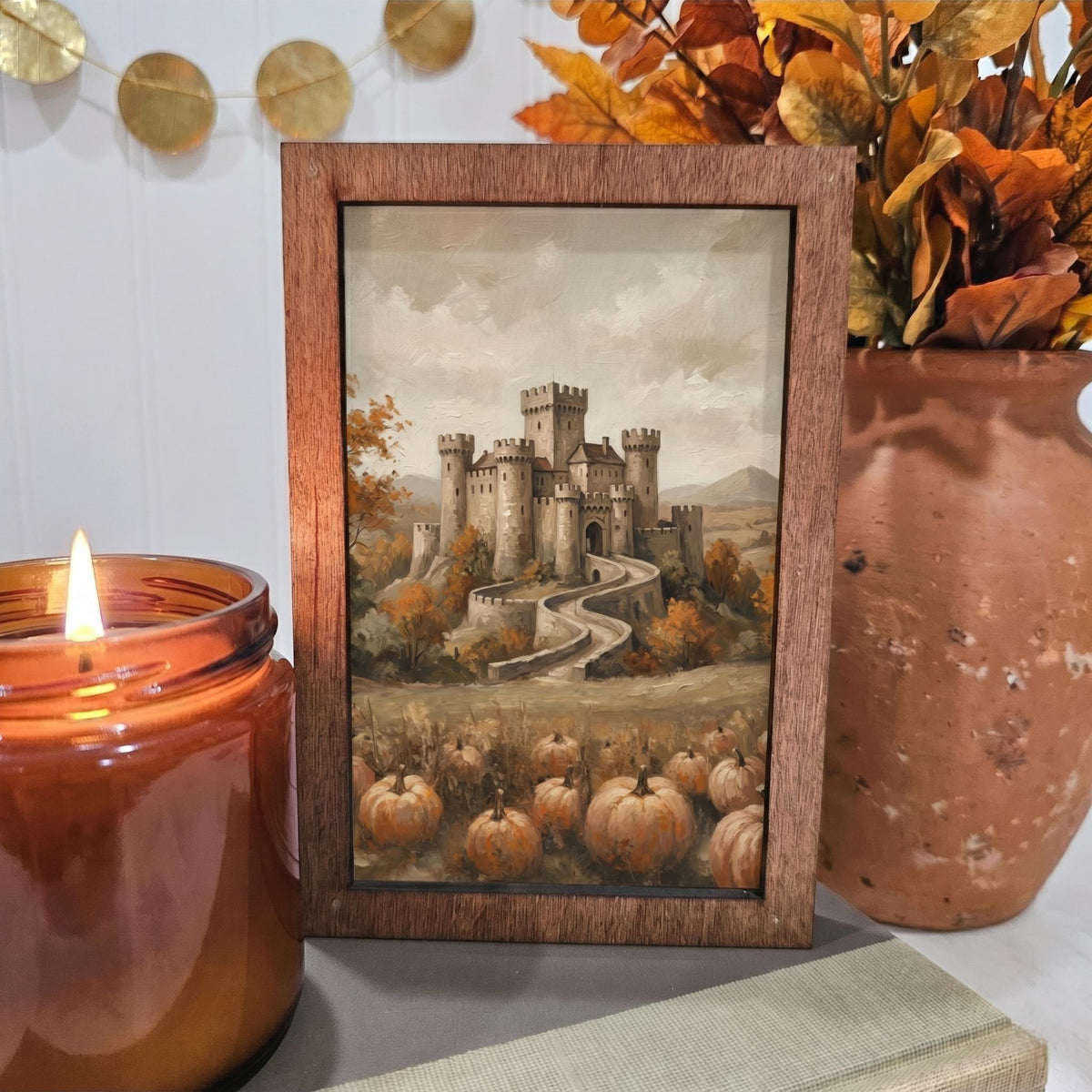 BD Lasers 4x6 wood block sign - Fall Fantasy Castle Book Bookish