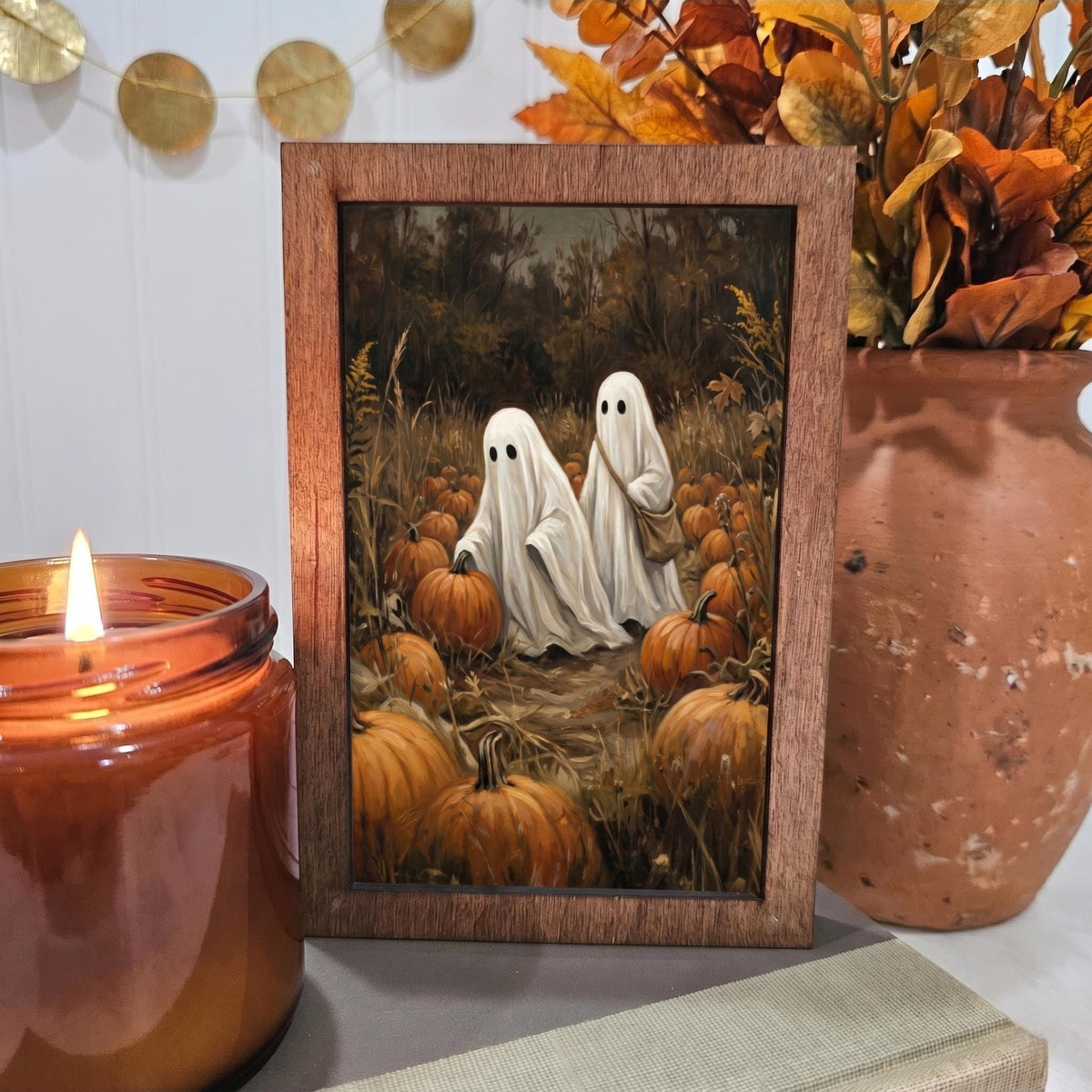 BD Lasers 4x6 wood block sign - Ghosts Pumpkin Patch Fall