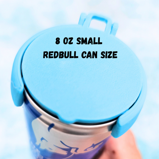 8.4 oz SMALL Slim Redbull Can Lids, Can Topper, Cover