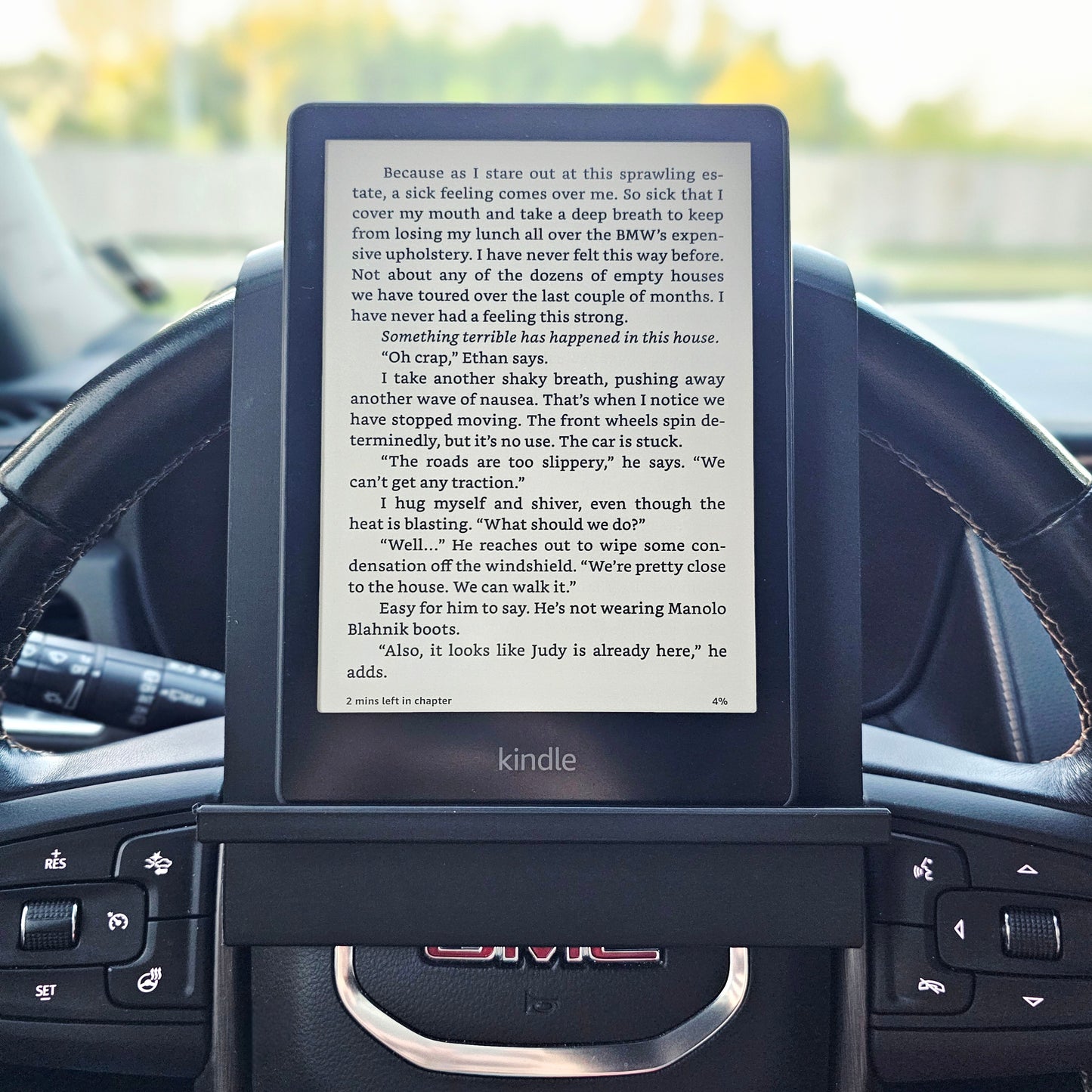 Kindle Reader Steering Wheel Holder