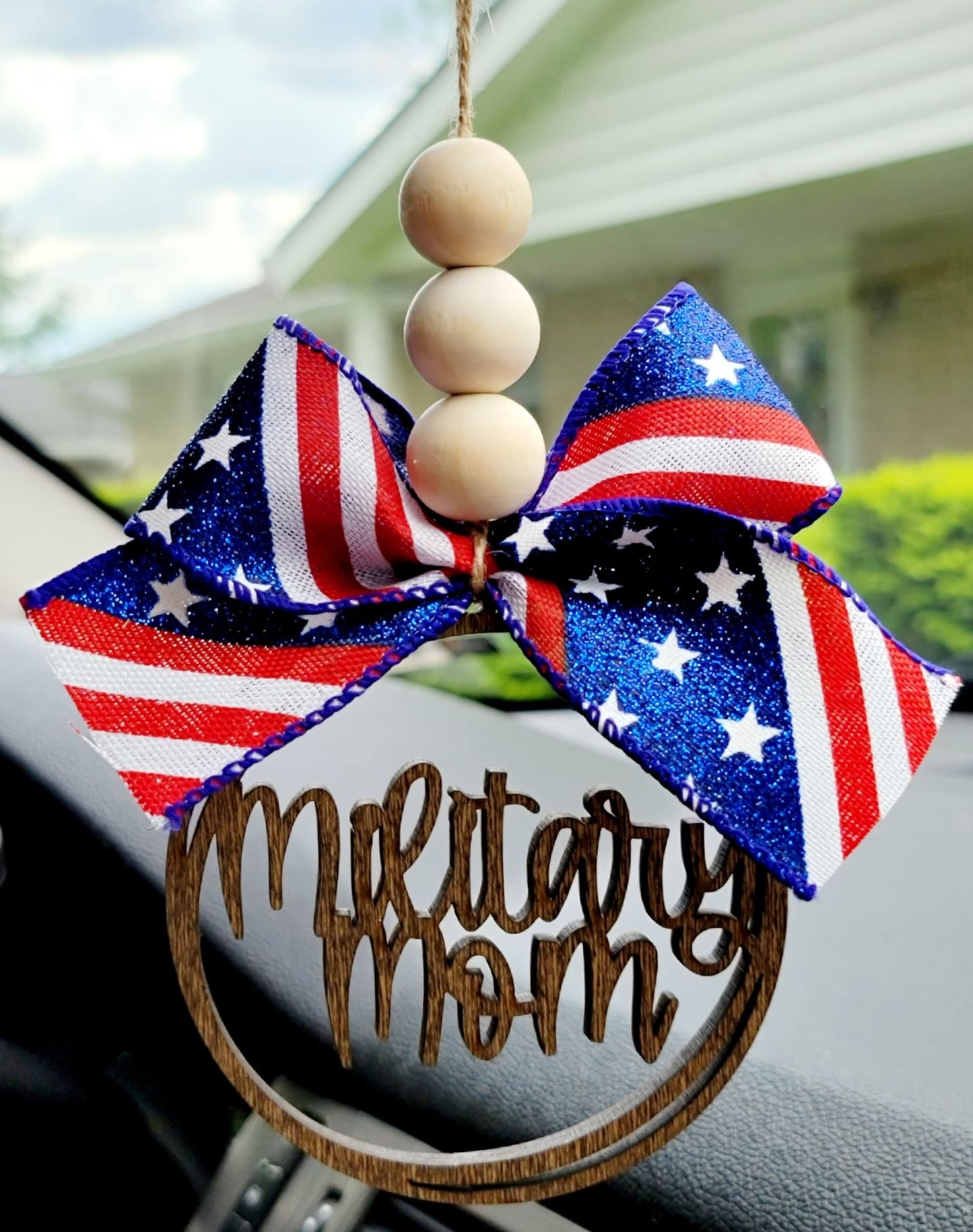 Military Themed Mom Car Charms