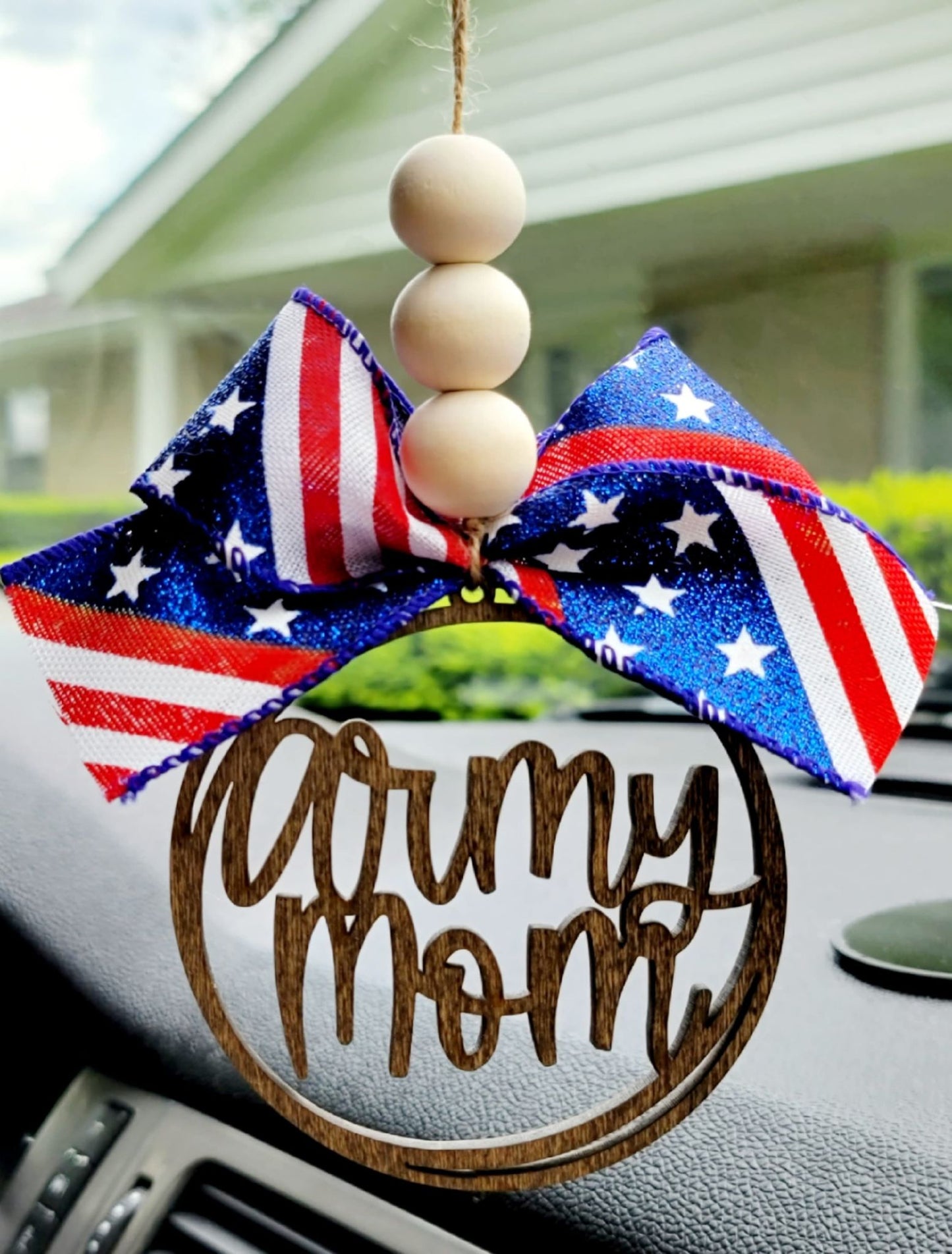 Military Themed Mom Car Charms