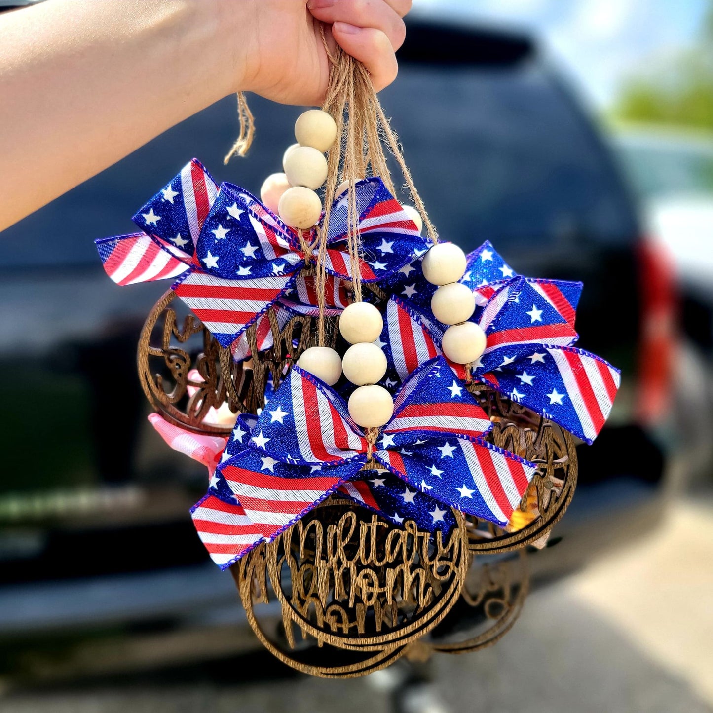 Military Themed Mom Car Charms