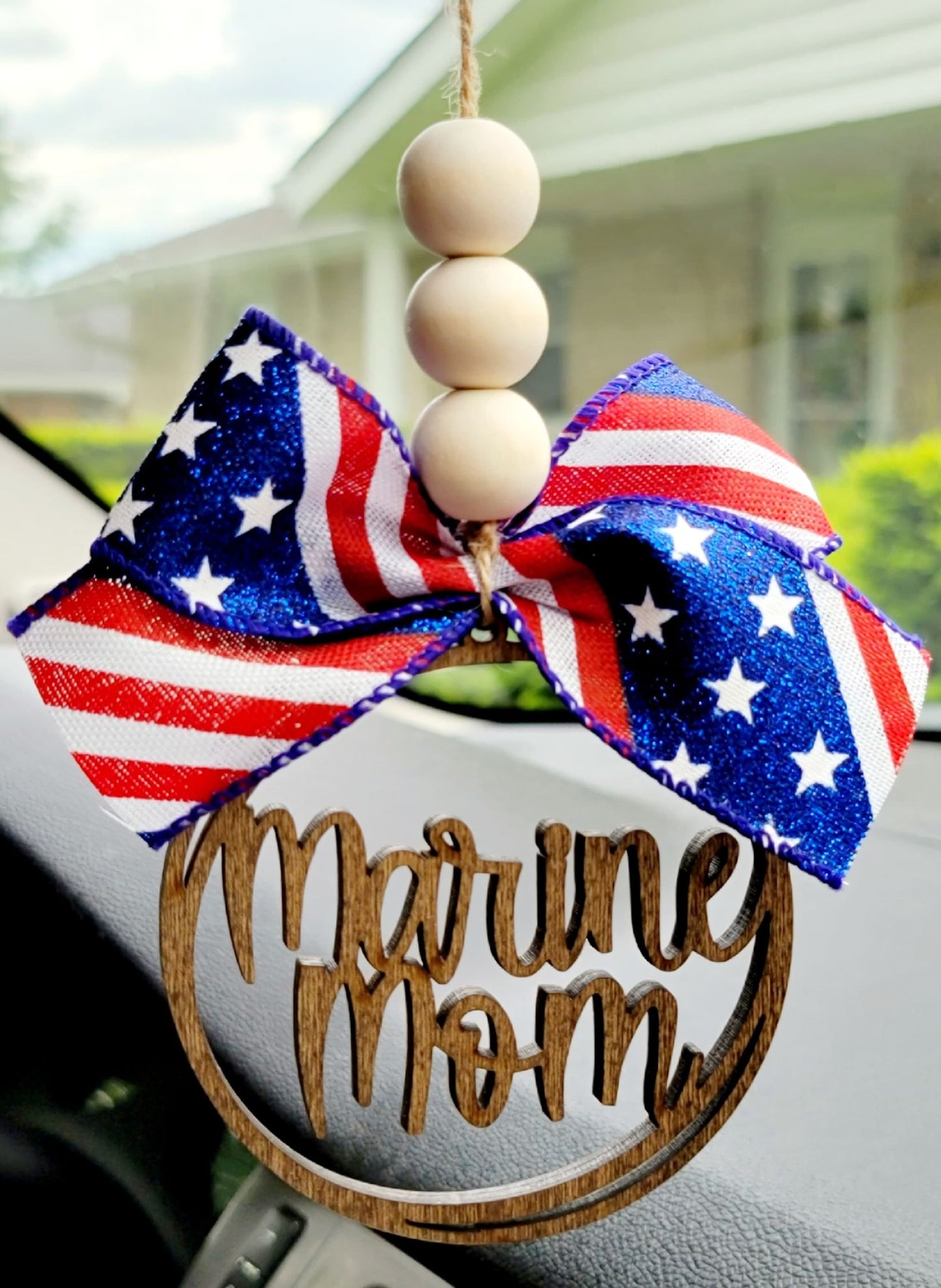 Military Themed Mom Car Charms