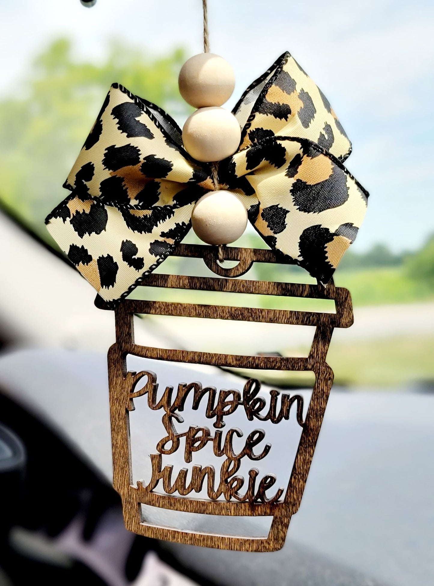 Pumpkin Spice Junkie Coffee Mug Car Charm Fall
