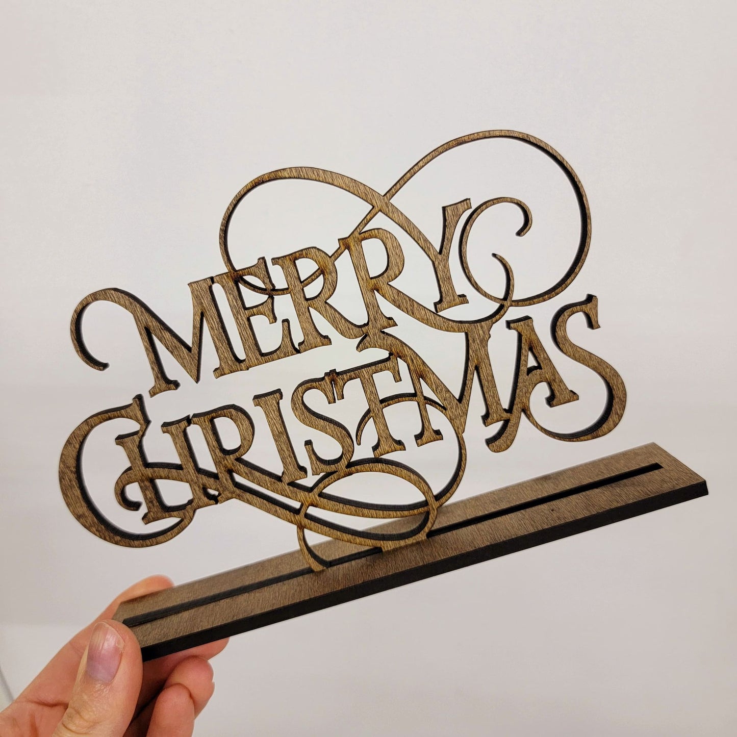 Holiday Free-standing Merry Christmas Art Sign