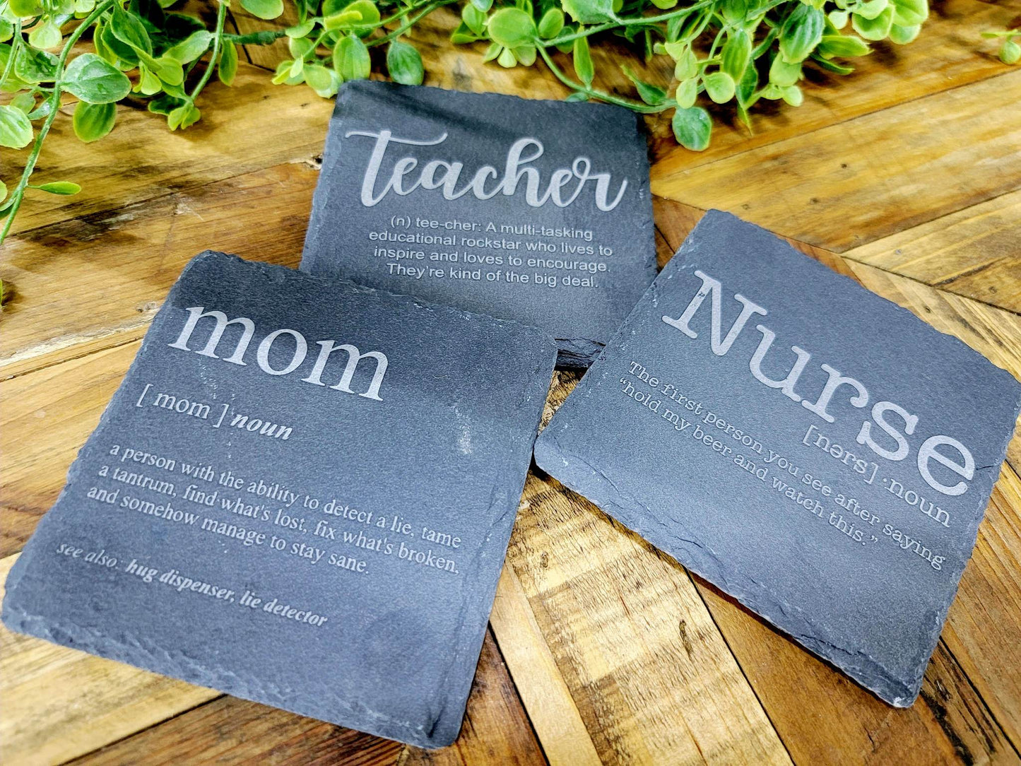 Slate Drink Coaster Nurse Teacher Mom Gifts