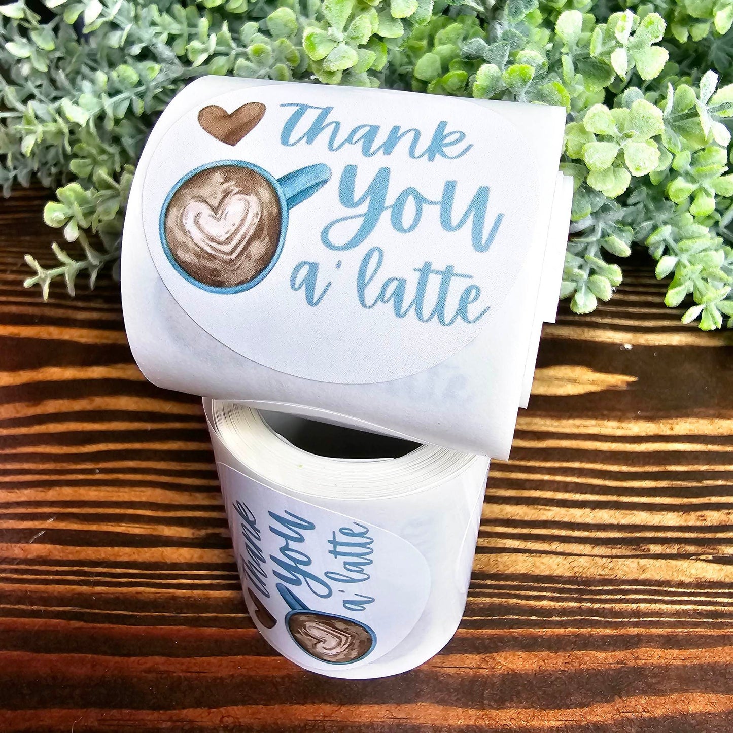 Thank You A' Latte Coffee Stickers