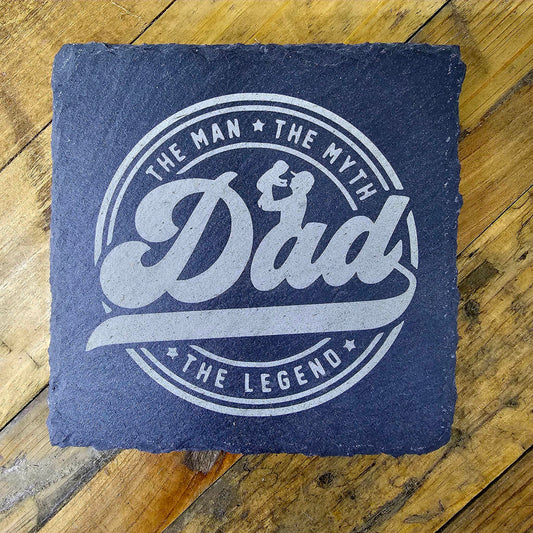 Slate Drink Coaster Dad The Man Father's Day Gift for Him