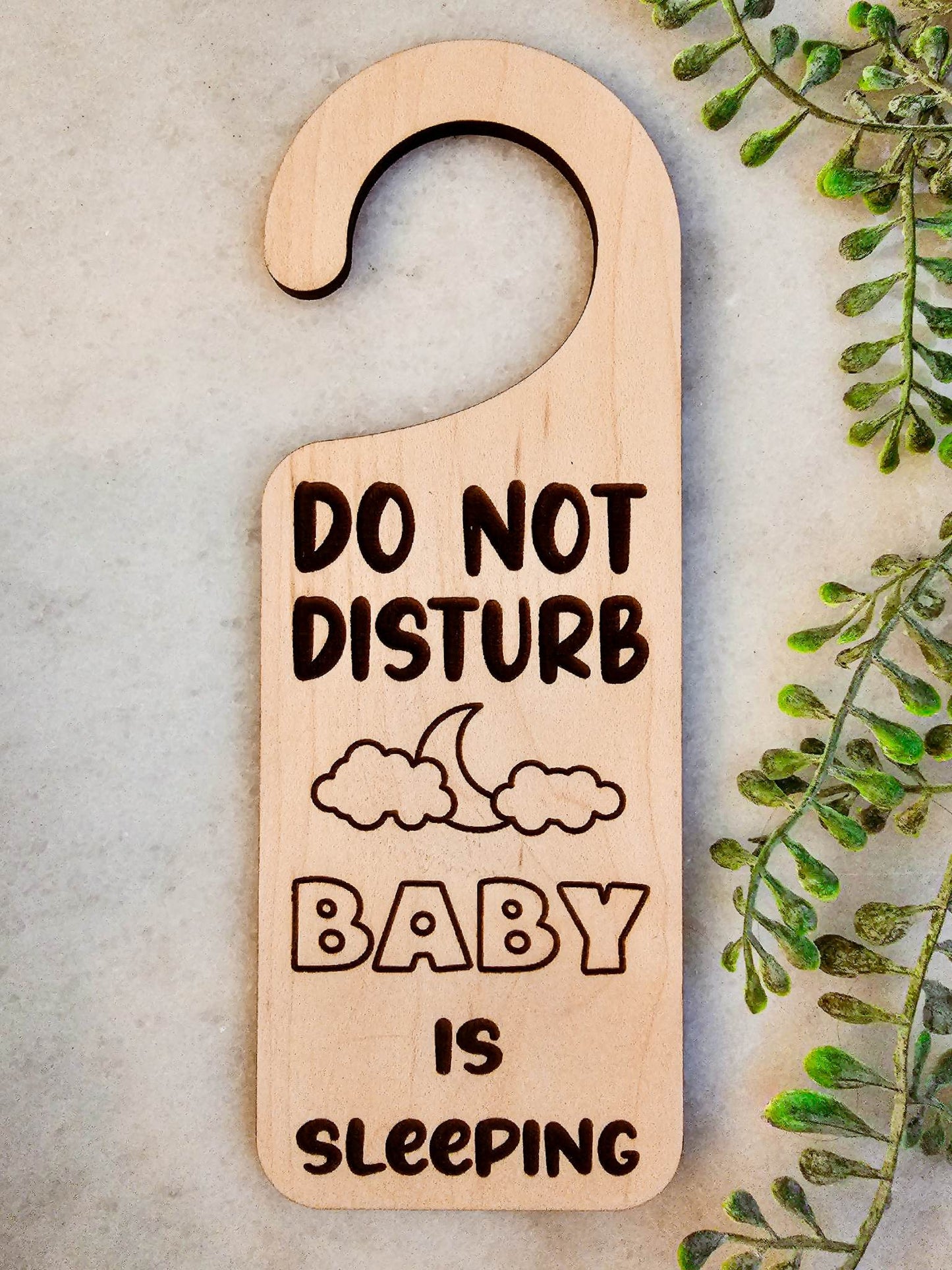 Do Not Disturb Door Knob Hanger Sign- Baby Is Sleeping