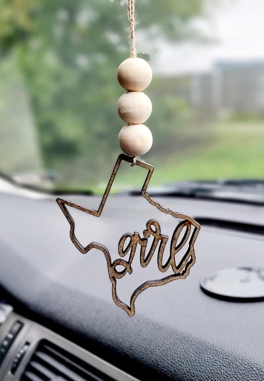 Texas Girl Car Charm