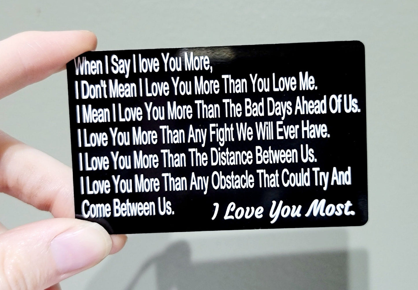 Mini Wallet Love Note Card