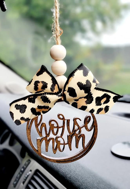 Horse Mom Car Charm