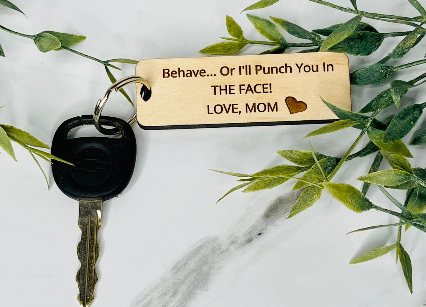 "Love Mom" Key Chain