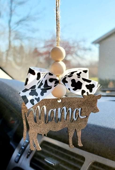 Cow Themed Car Charms