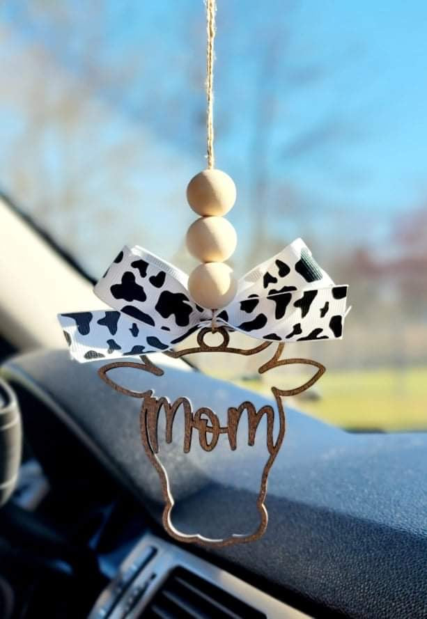 Cow Themed Car Charms