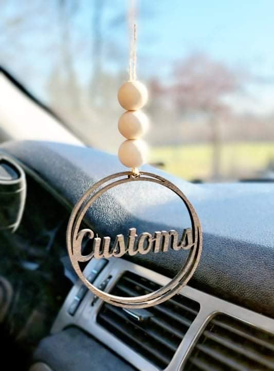 Custom Car Charm Ornament (Cut-Out Version)